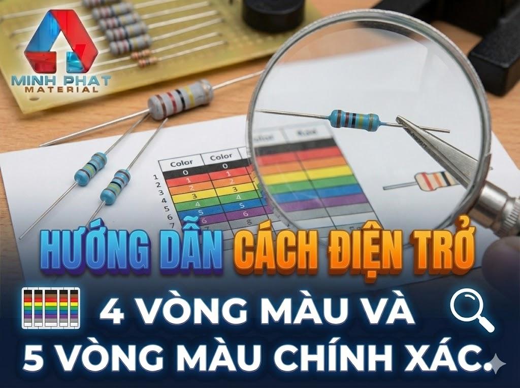 Hướng dẫn cách đọc điện trở 4 vòng màu và 5 vòng màu chính xác