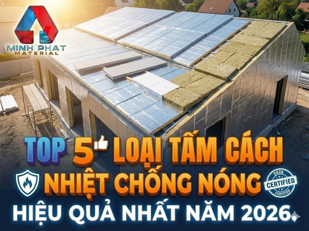 Top 5 loại tấm cách nhiệt chống nóng hiệu quả nhất năm 2026